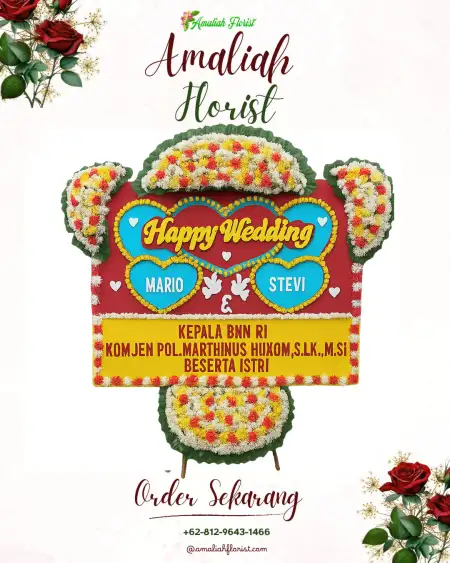 Papan Bunga Pernikahan Maya Pati